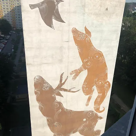 Street Art Zaspa - Wśród Murali Apartament Gdańsk